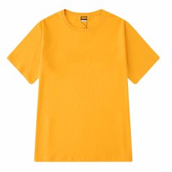 Áo phông cổ tròn màu vàng đậm