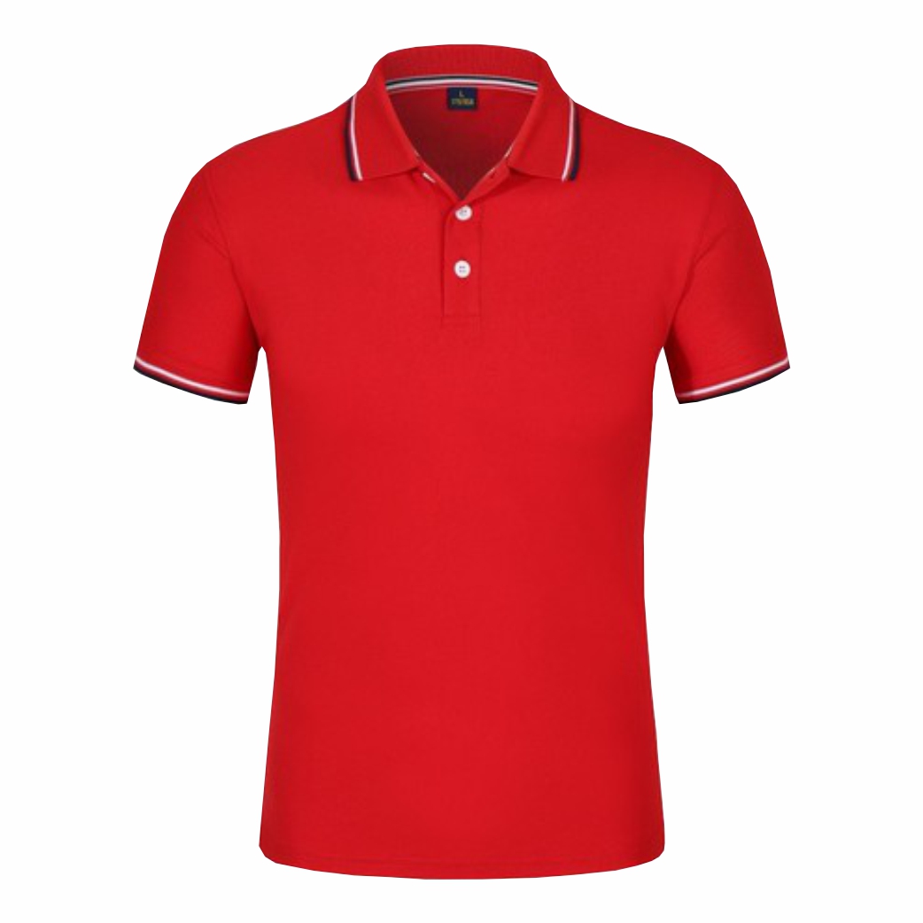 Áo phông có cổ màu đỏ