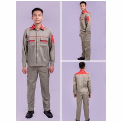 Quần áo ghi phối đỏ